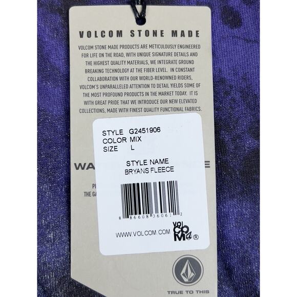 Volcom Hoodie Men's Small Hydro Riding, Snowboard Pullover Black/Whit NWT - Picture 6 of 10